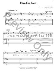Unending Love piano sheet music cover